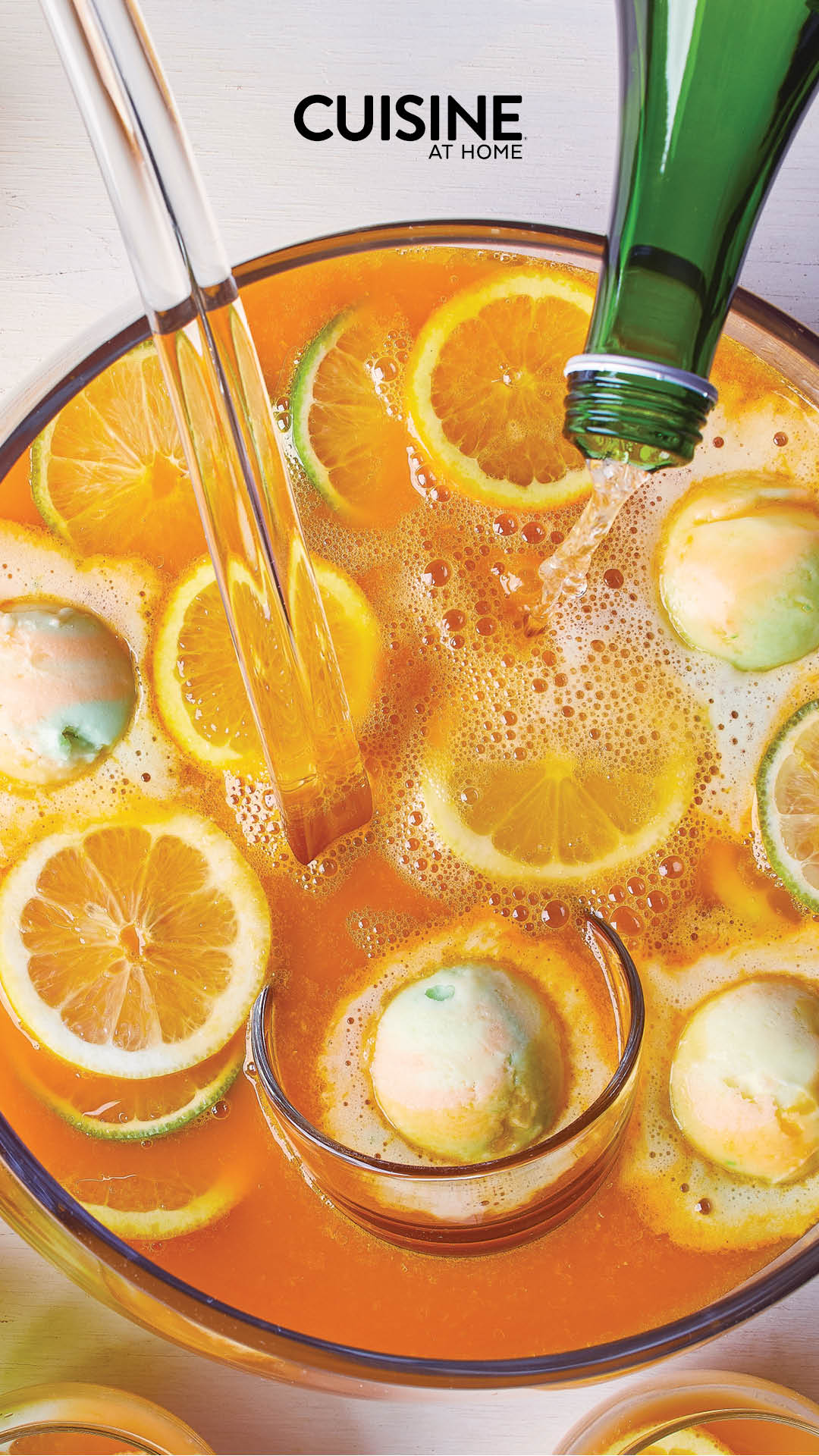 Free Mobile Wallpaper - April 2021 - Cuisine at Home - Fizzy Bunny orange rainbow sherbet punch