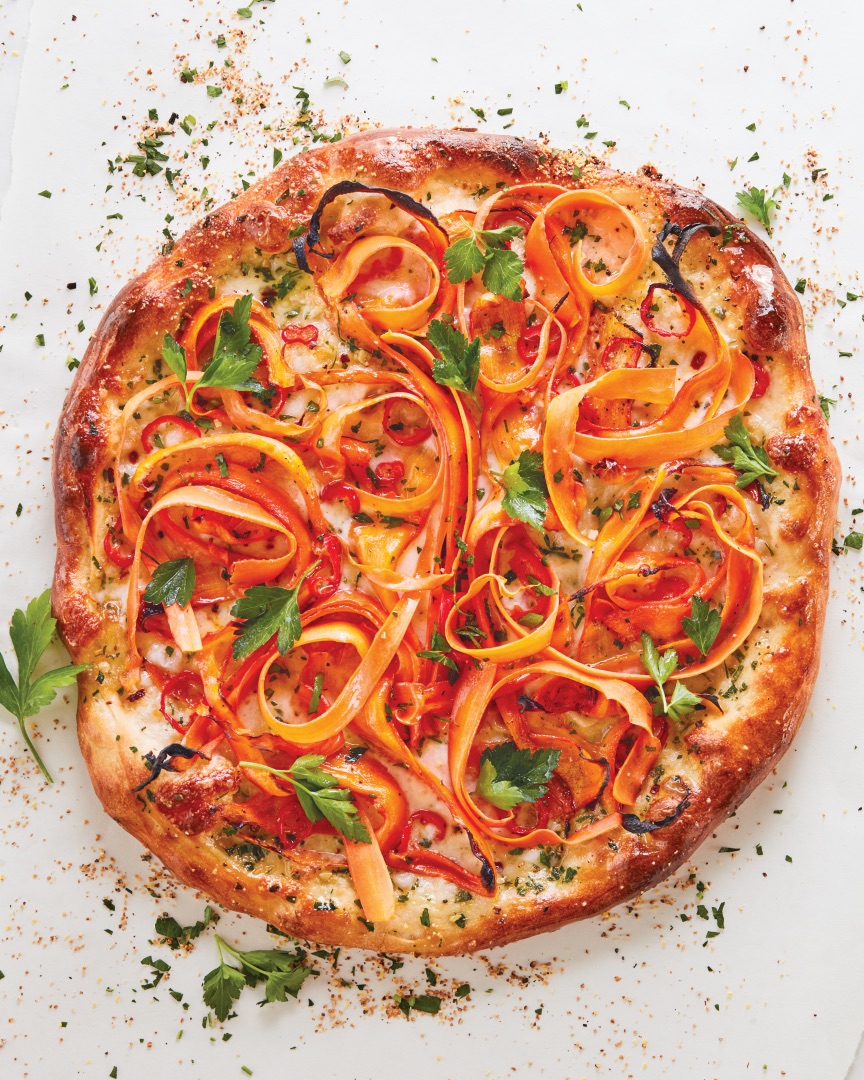 Pear Pancetta Hazelnut Honey Pizza