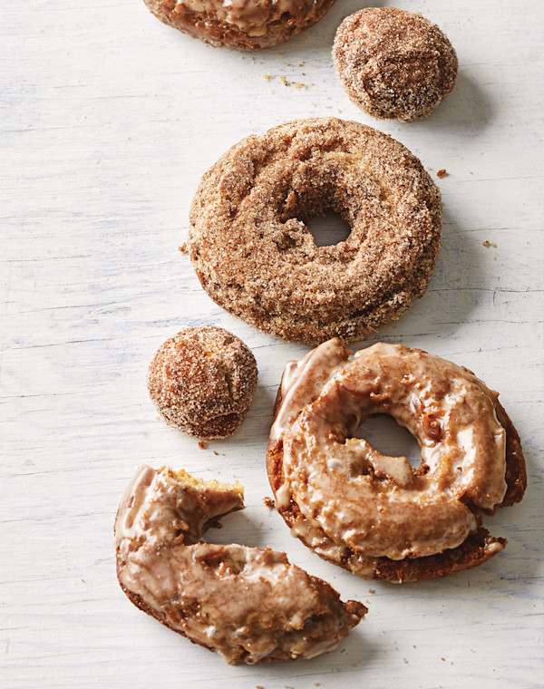 Apple Cider Doughnuts with Cider Glaze or Cinnamon Sugar
