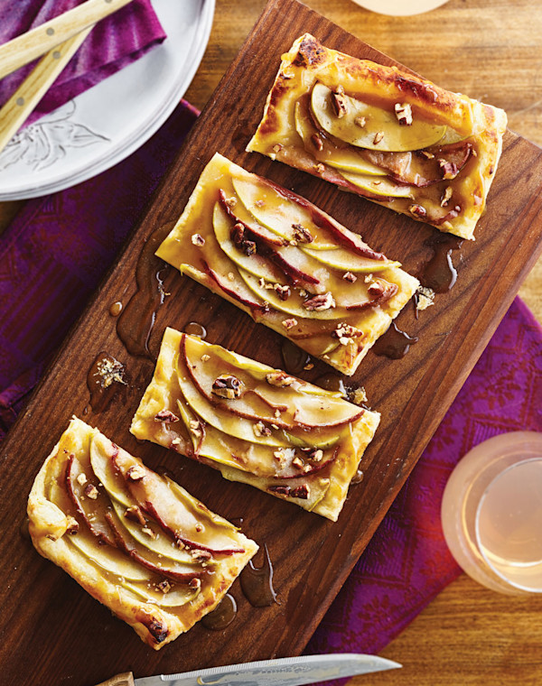 Apple-Pear Tarts with Caramel Sauce