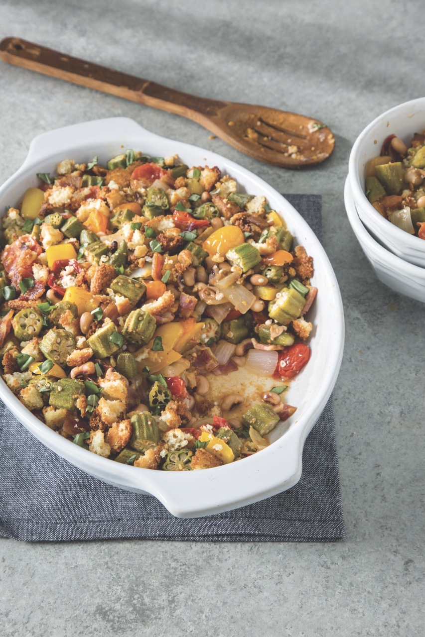 Baked Okra and Tomato Casserole