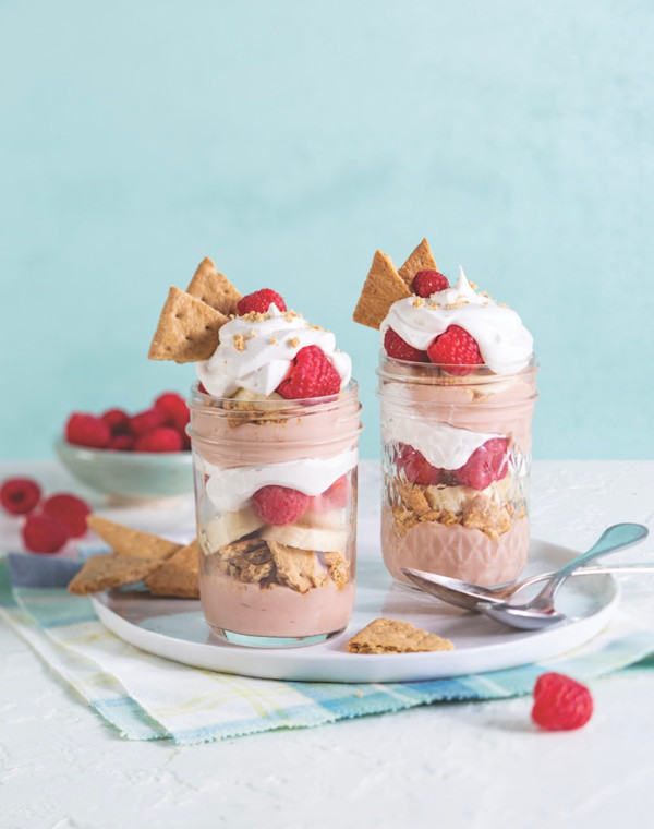 Raspberry-Banana Pudding