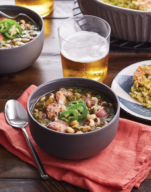 Black-Eyed Pea Chili with Smoked Sausage