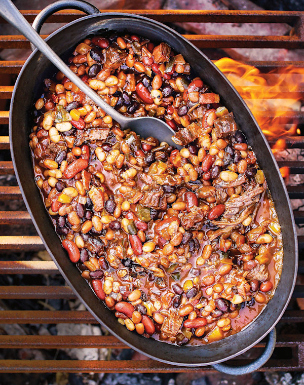 Brisket Baked Beans (four beans, mucho brisket)