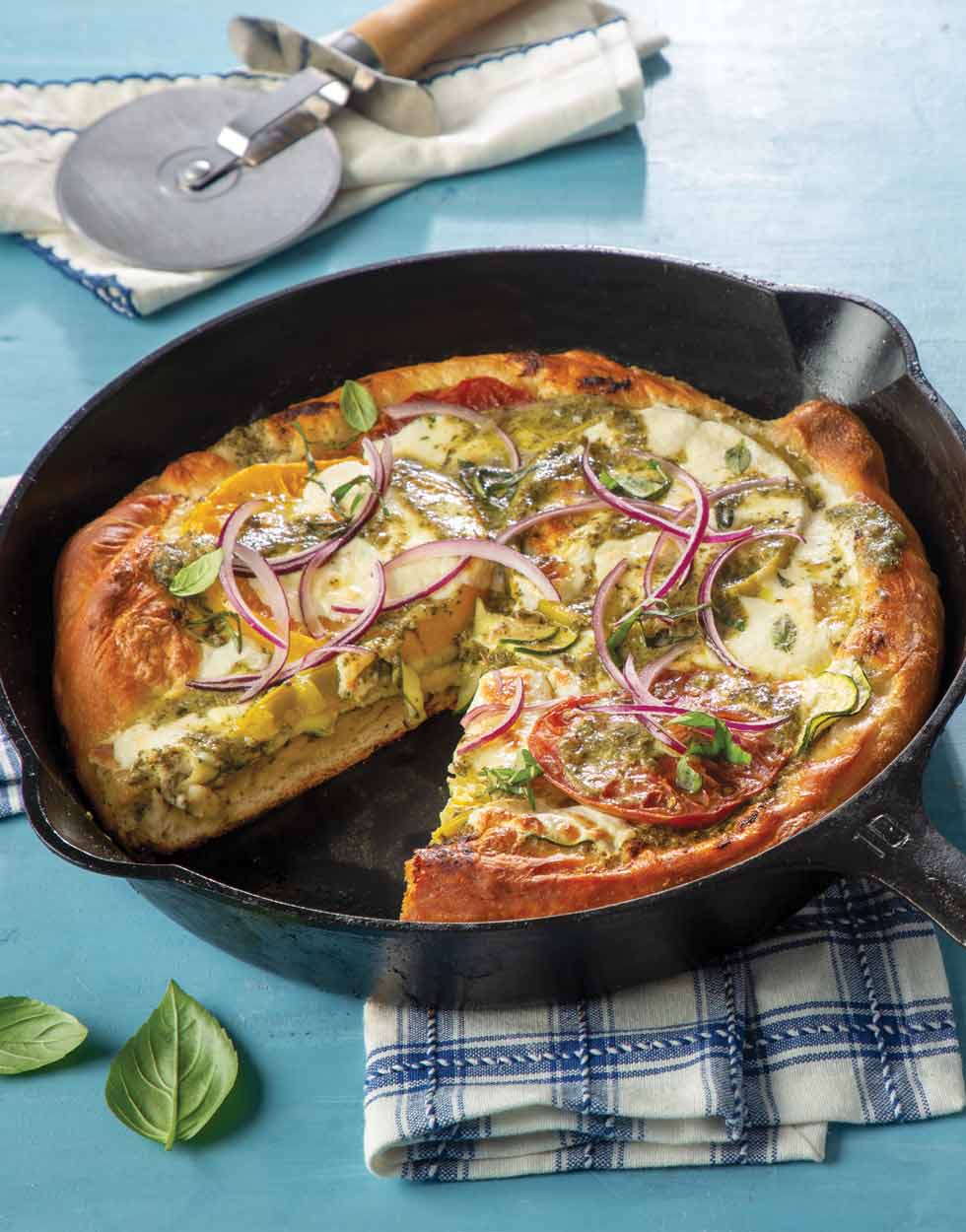 Cast Iron Skillet Veggie Pizza