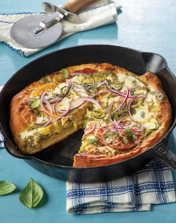 Cast Iron Skillet Veggie Pizza