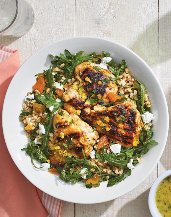 Chicken & Apricot Salad with farro