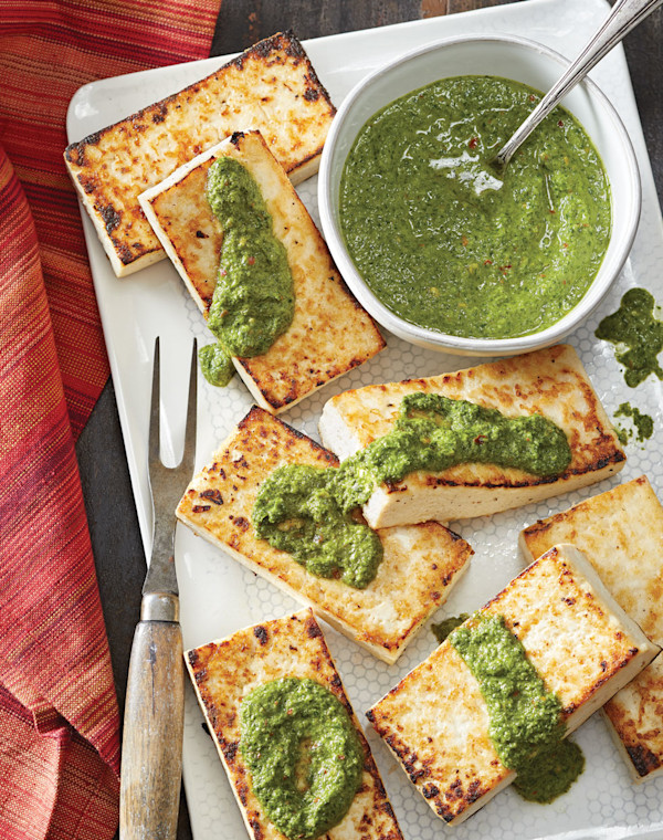Chimichurri Tofu Steaks