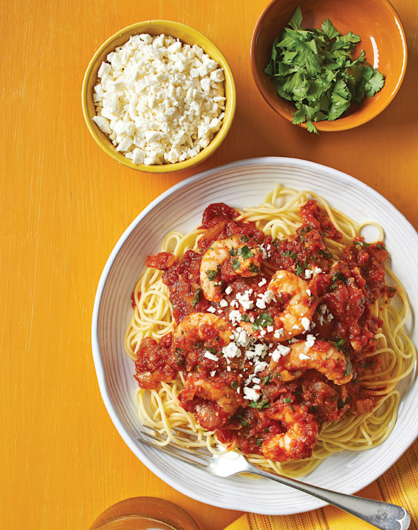 Chipotle Shrimp Sauce with Angel Hair Pasta