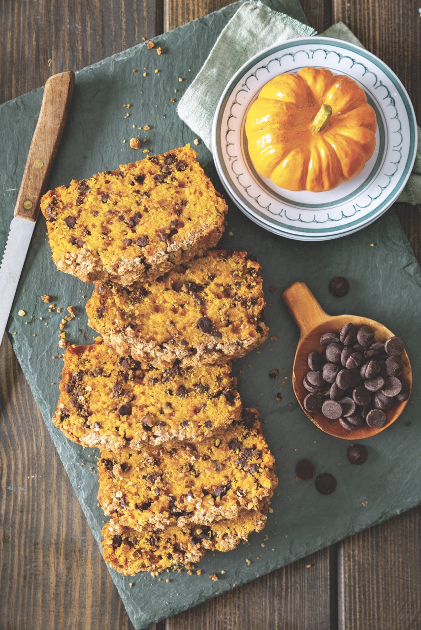 Pumpkin-Chocolate Chip Streusel Loaves