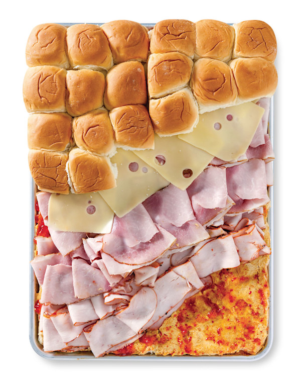 Sheet Pan Curried Ham and Turkey Sliders