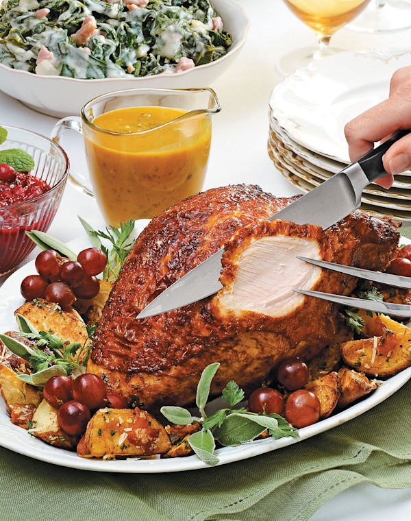 Deep-Fried Turkey Breast with bourbon chowchow