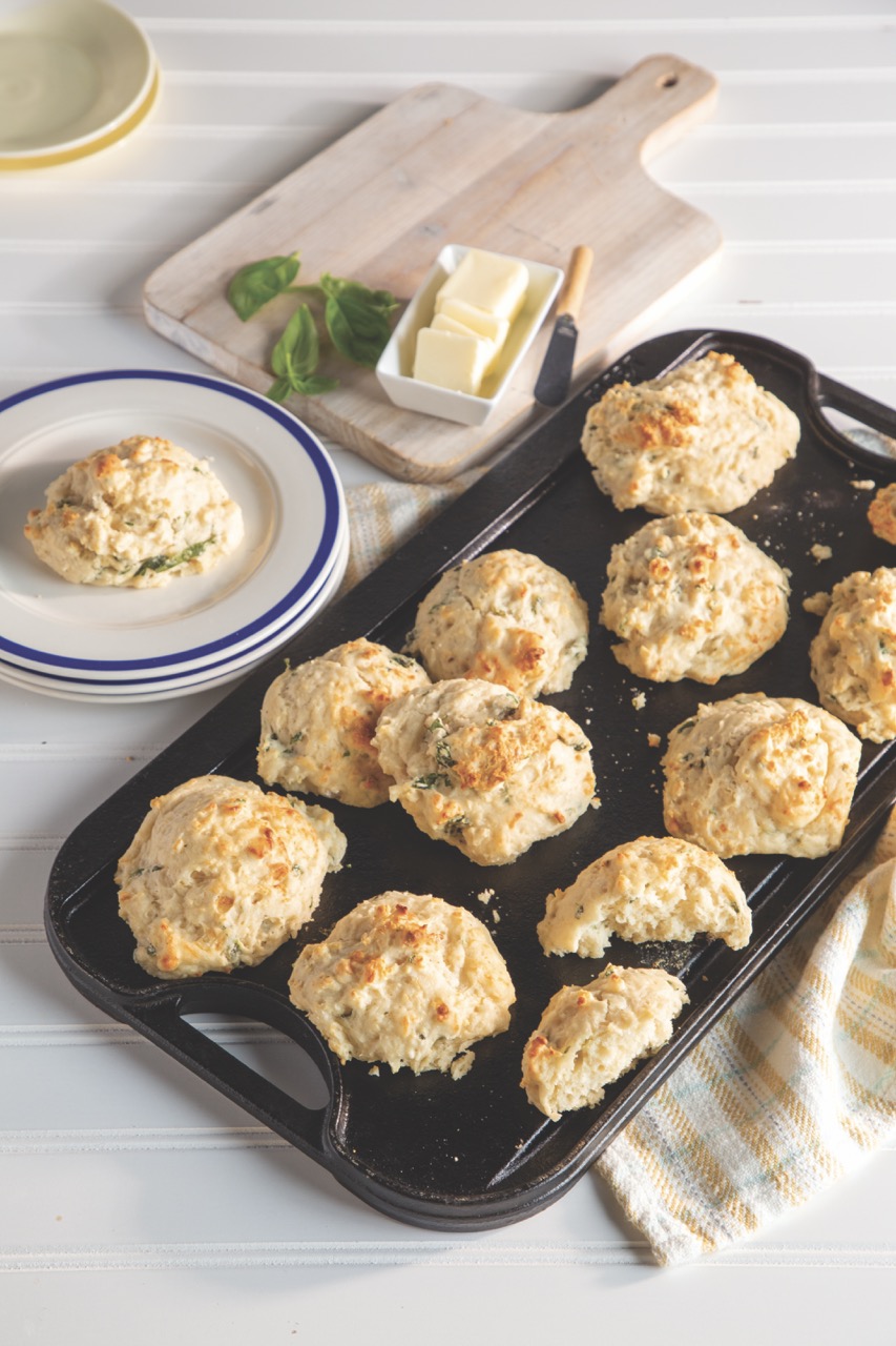 Herb-and-Cheese Drop Biscuits 