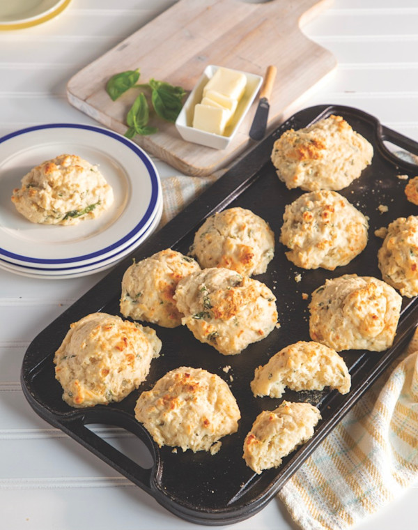 Herb-and-Cheese Drop Biscuits 