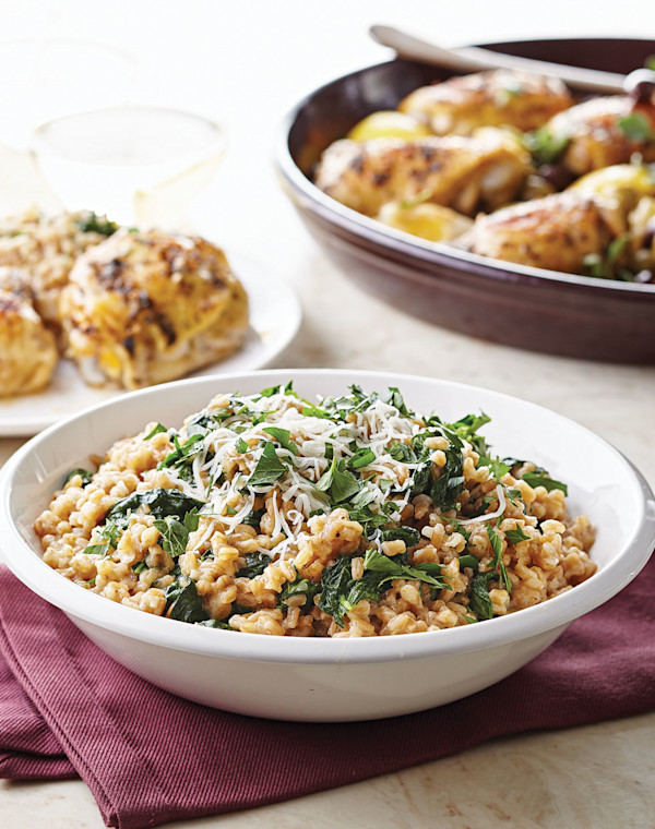 Farro with Spinach & Parmesan