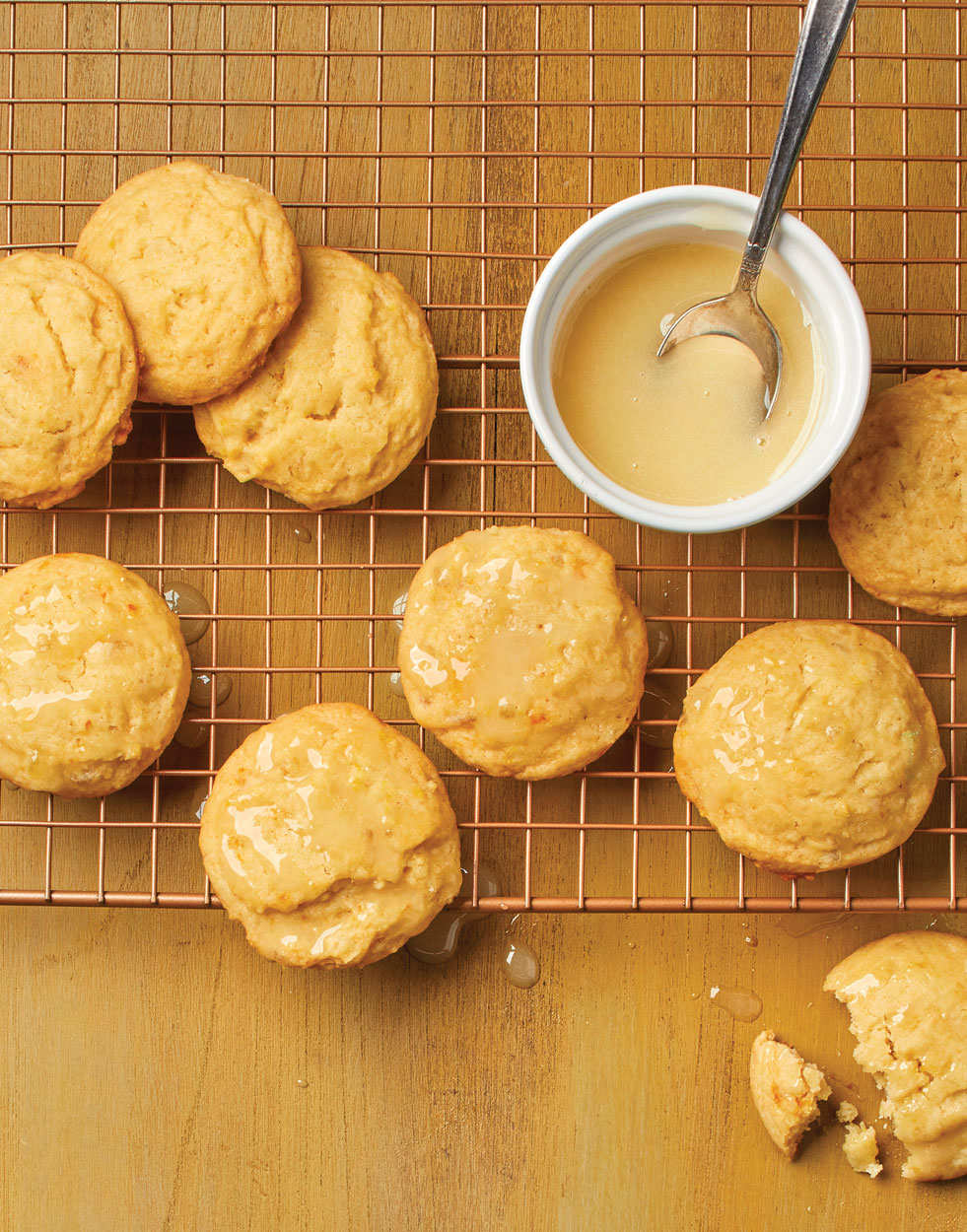 Honey-Ginger-Lemon Cookies with honey glaze