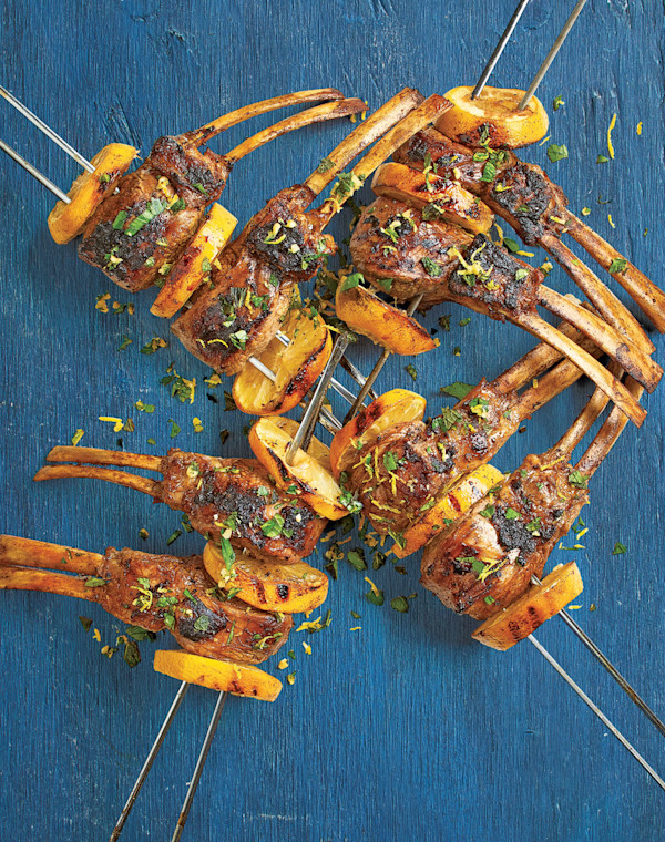 Lamb Skewers with mint gremolata