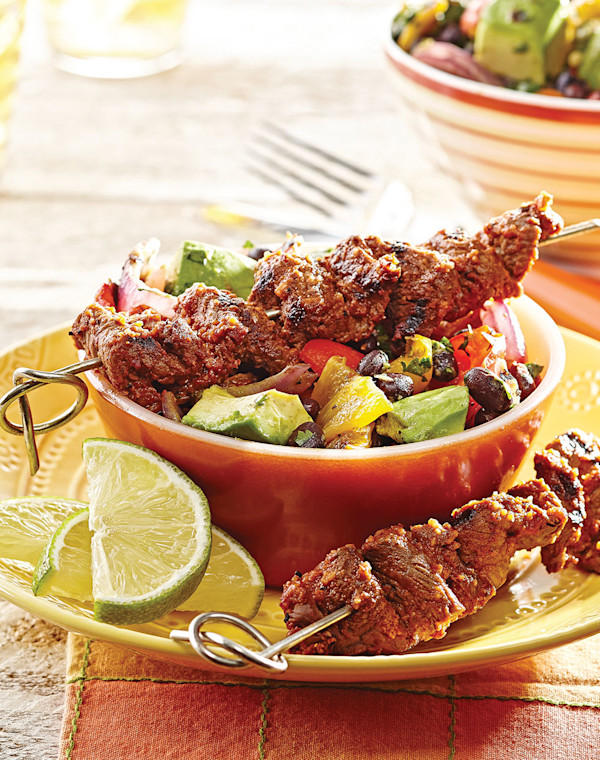 Steak Skewers with mojo rojo