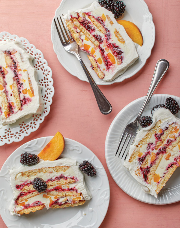 Peach & Blackberry Freezer Dessert