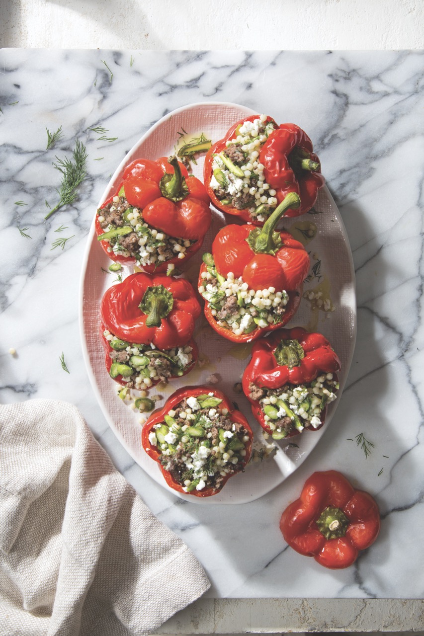 Greek Stuffed Peppers with Lamb