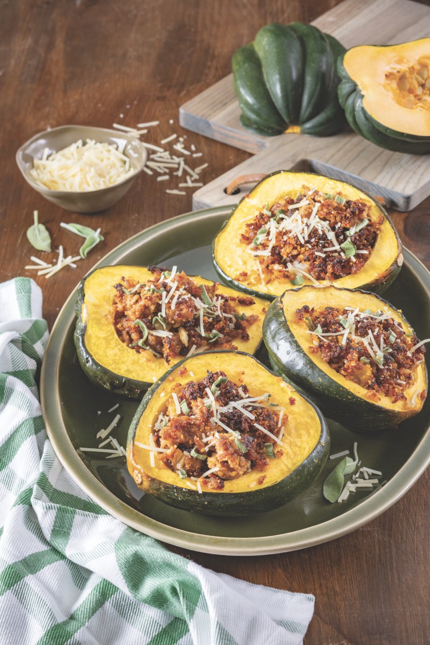 Sausage-Stuffed Acorn Squash