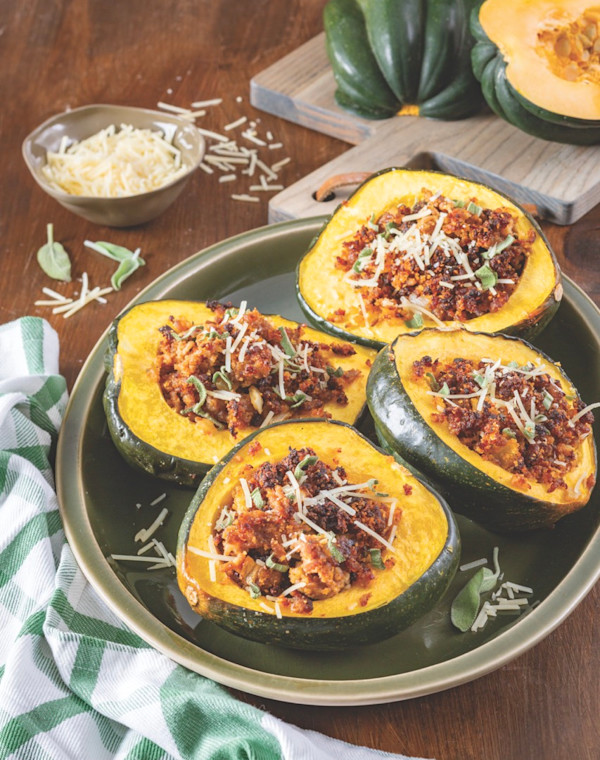 Sausage-Stuffed Acorn Squash