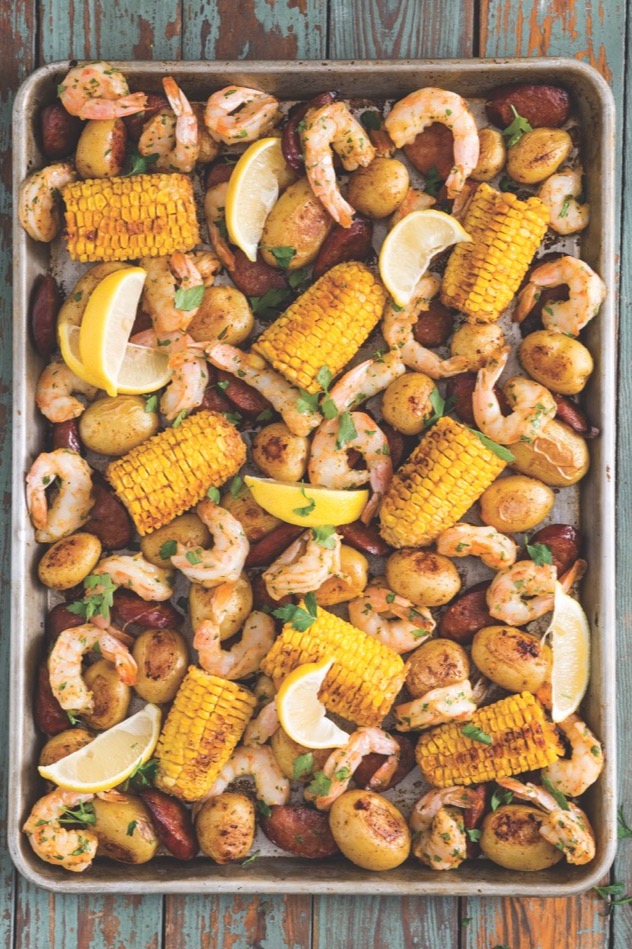 Sheet Pan Shrimp “Boil”