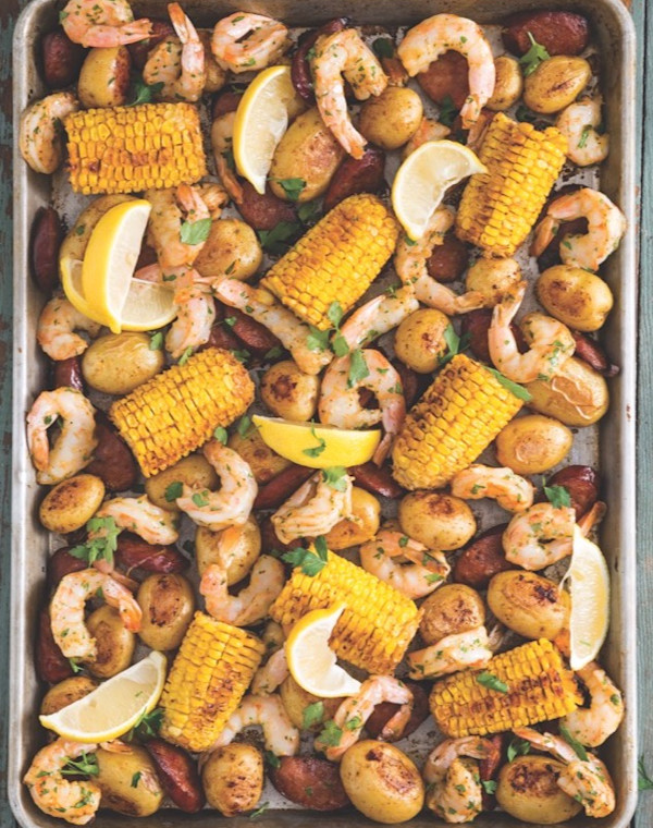 Sheet Pan Shrimp “Boil”