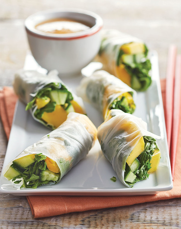Mango-Cucumber Spring Rolls 