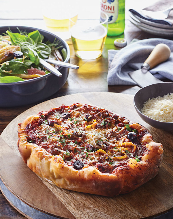 Slow Cooker Deep-Dish Pizza