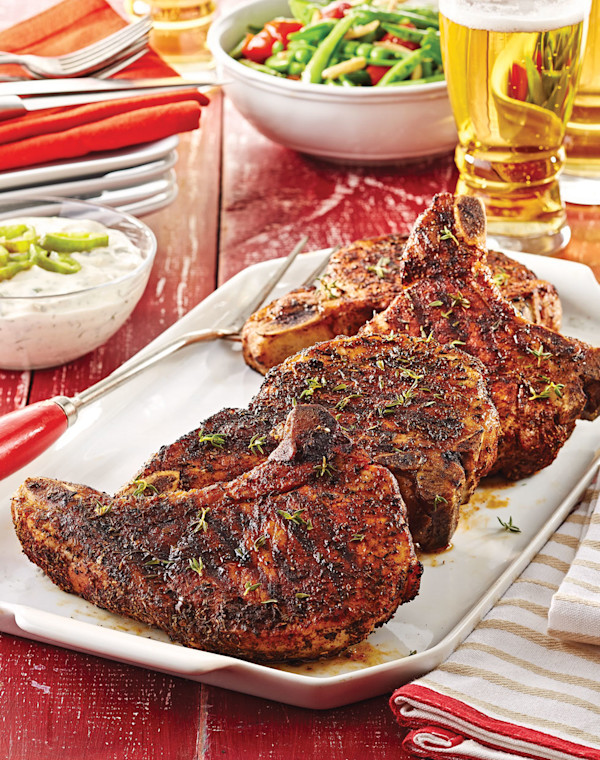 Smoky Spiced Pork Chops with Green Chile Aioli