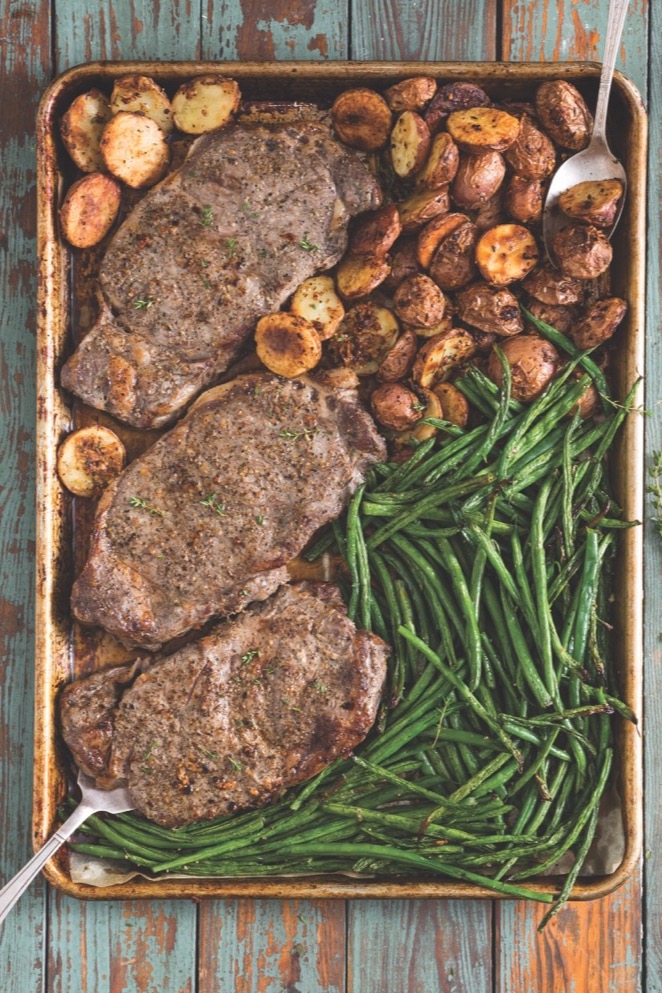 Steak Dinner Sheet Pan Style