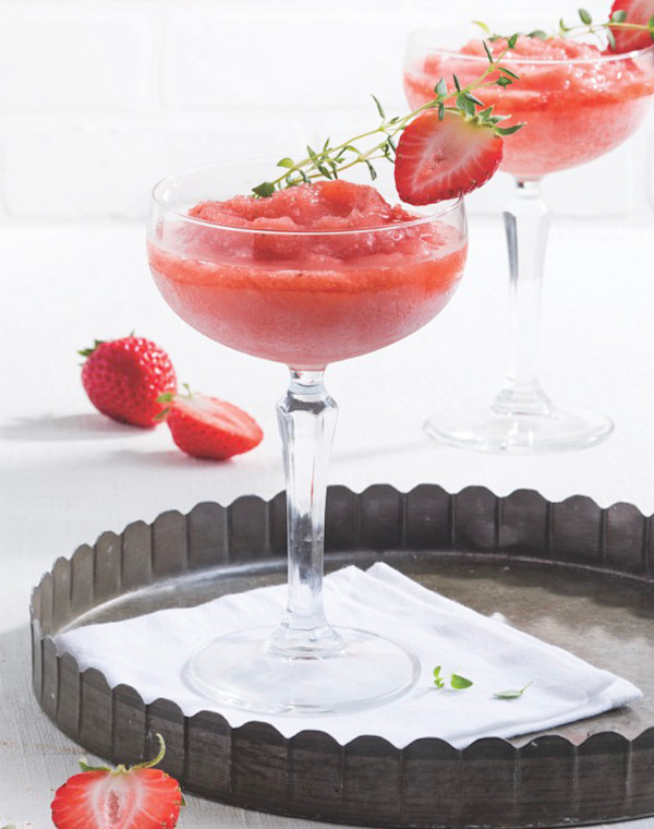Frozen Strawberry- Aperol Cocktail