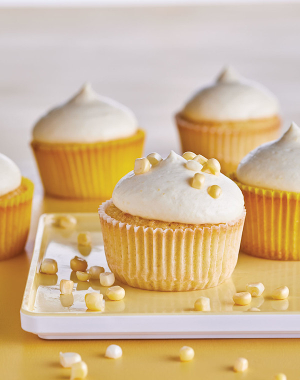 Sweet Corn Cupcakes with Corn Cream
