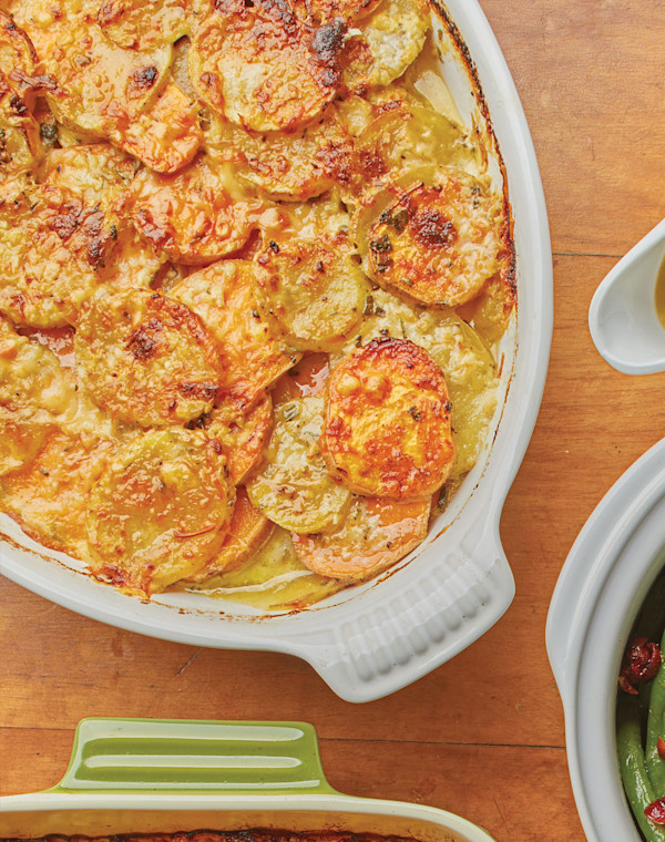 Sweet Golden Potatoes Gratin
