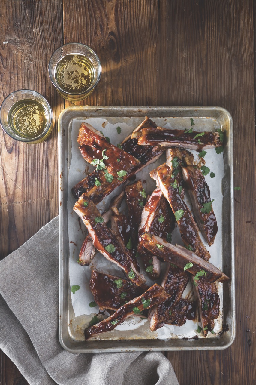 Grilled Bourbon-Honey Spareribs