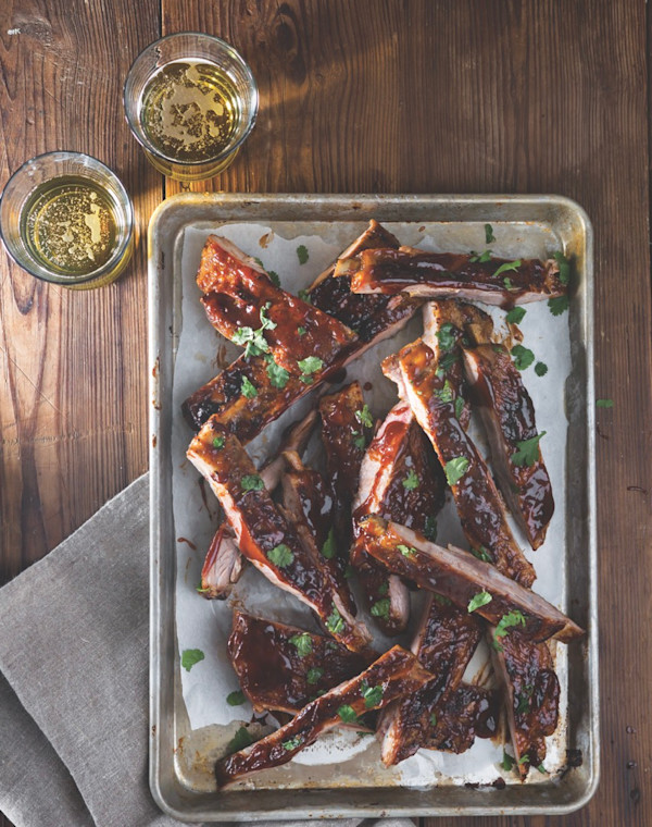 Grilled Bourbon-Honey Spareribs