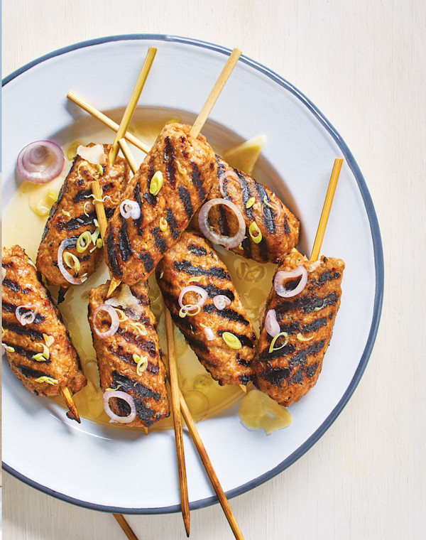 Vietnamese Pork Skewers with sweet & sour sauce