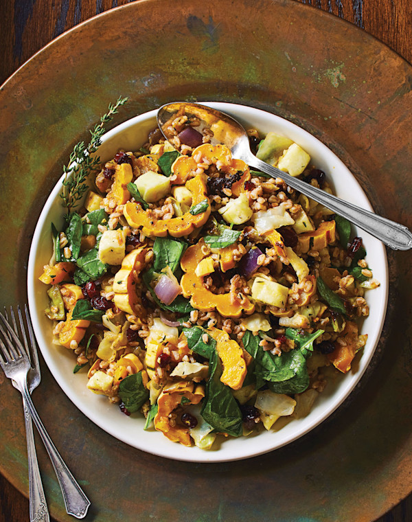 Warm Winter Vegetable Salad with halloumi